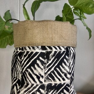 Tumza hand printed fabric pot