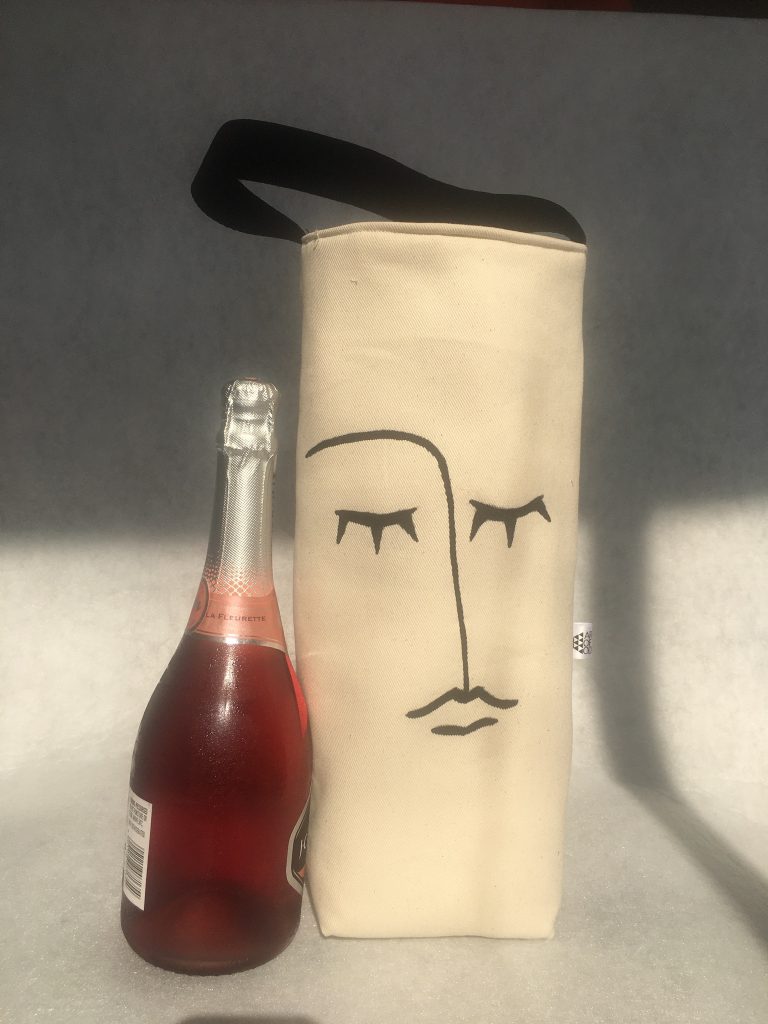 Hand painted wine carrier Ark Of O Designs